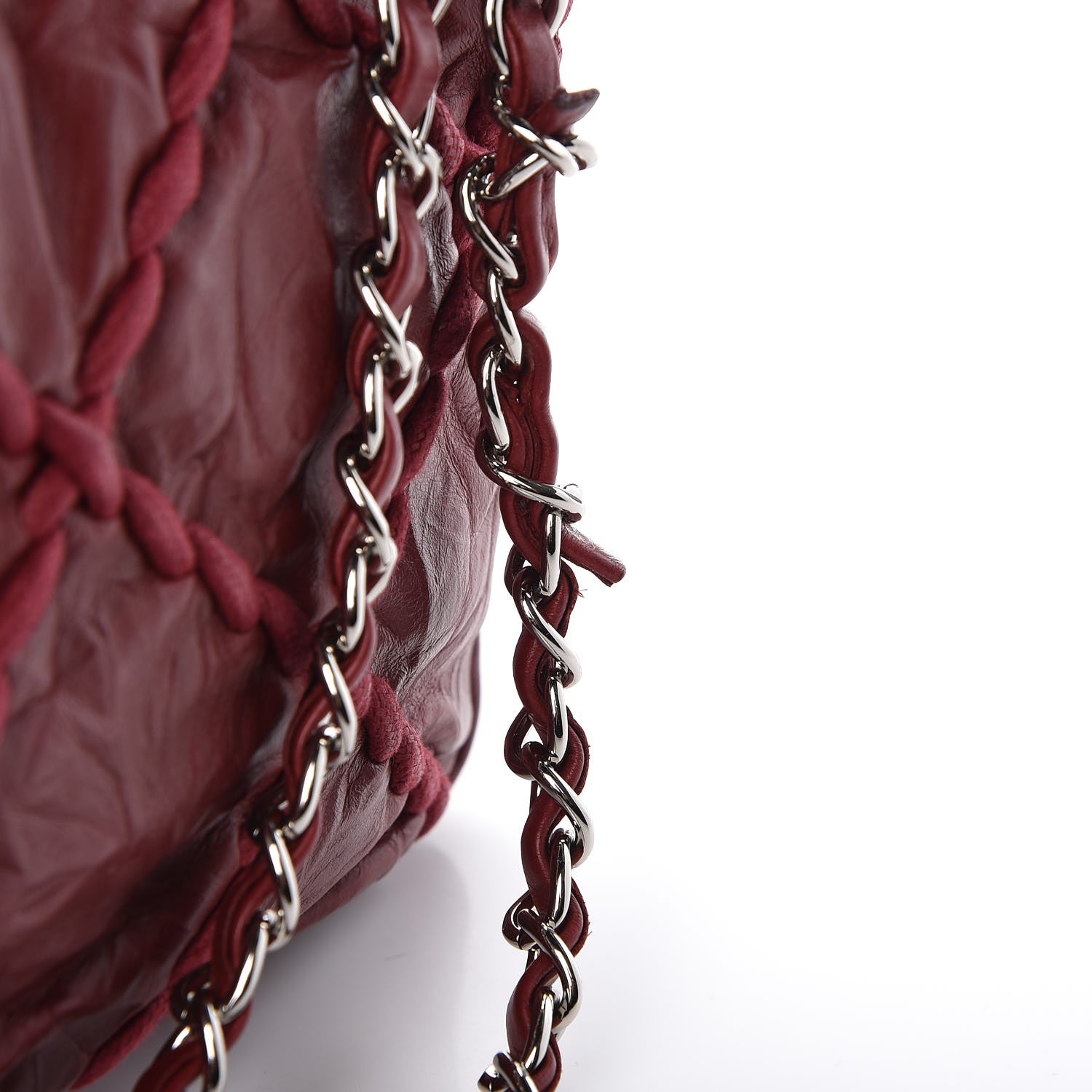 Chanel Calfskin Medium Ultra Stitch Flap Dark Red 8 of 9