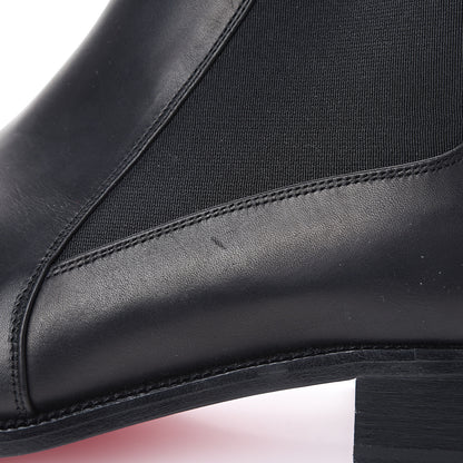 Christian Louboutin Calfskin Mens Melon Flat Chelsea Boots 41 Black 9 of 13