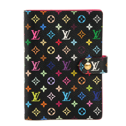 Louis Vuitton Monogram Multicolor Small Ring Agenda Cover Black Grenade 1 of 7