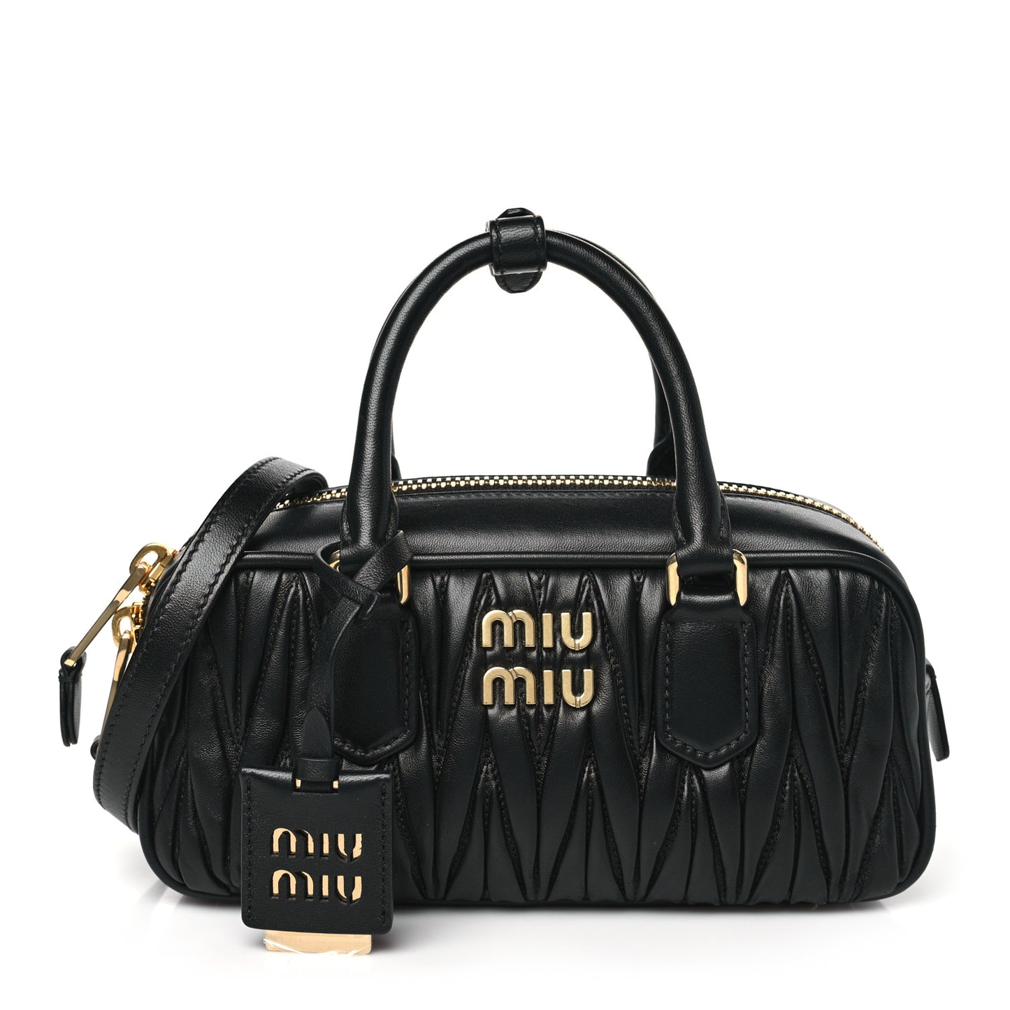 Nappa Matelasse Regular Arcadie Top Handle Bag Black