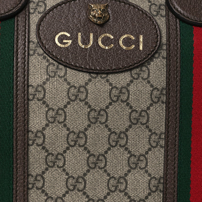 Gucci Soft GG Supreme Monogram Web Medium Duffle Bag Beige New Acero Crop 8 of 17