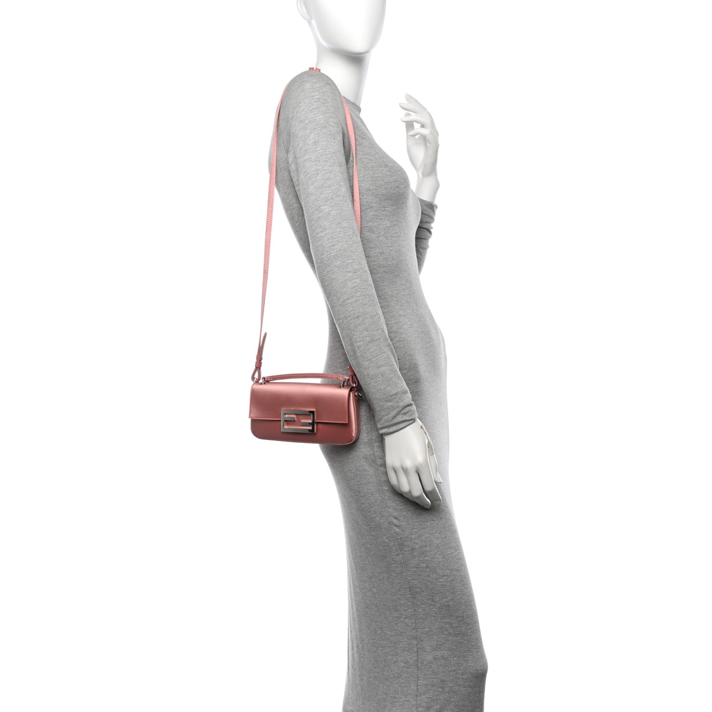 Silk Satin Phone Baguette Blush
