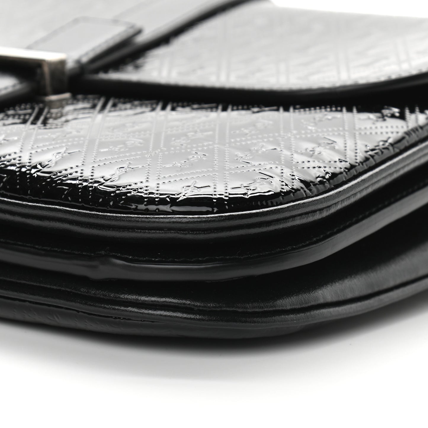 Patent Embossed Small Le Monogramme Satchel Black