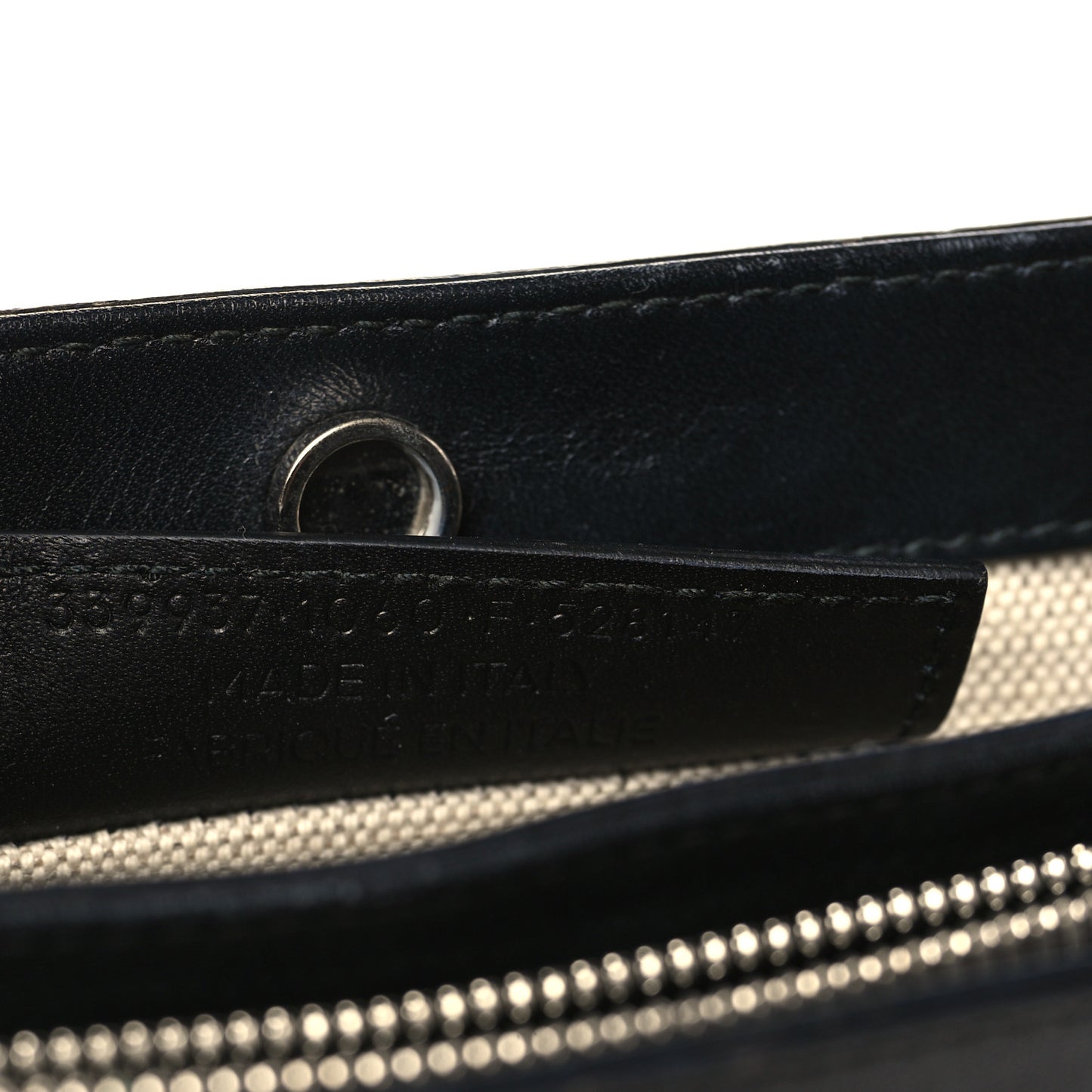 Cotton Canvas Pochette Crossbody Bag Black