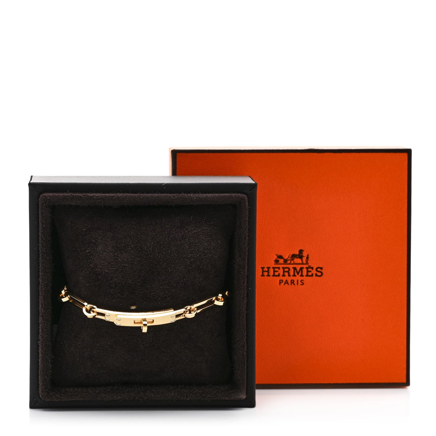 18K Yellow Gold Diamond PM Kelly Chaine Bracelet ST