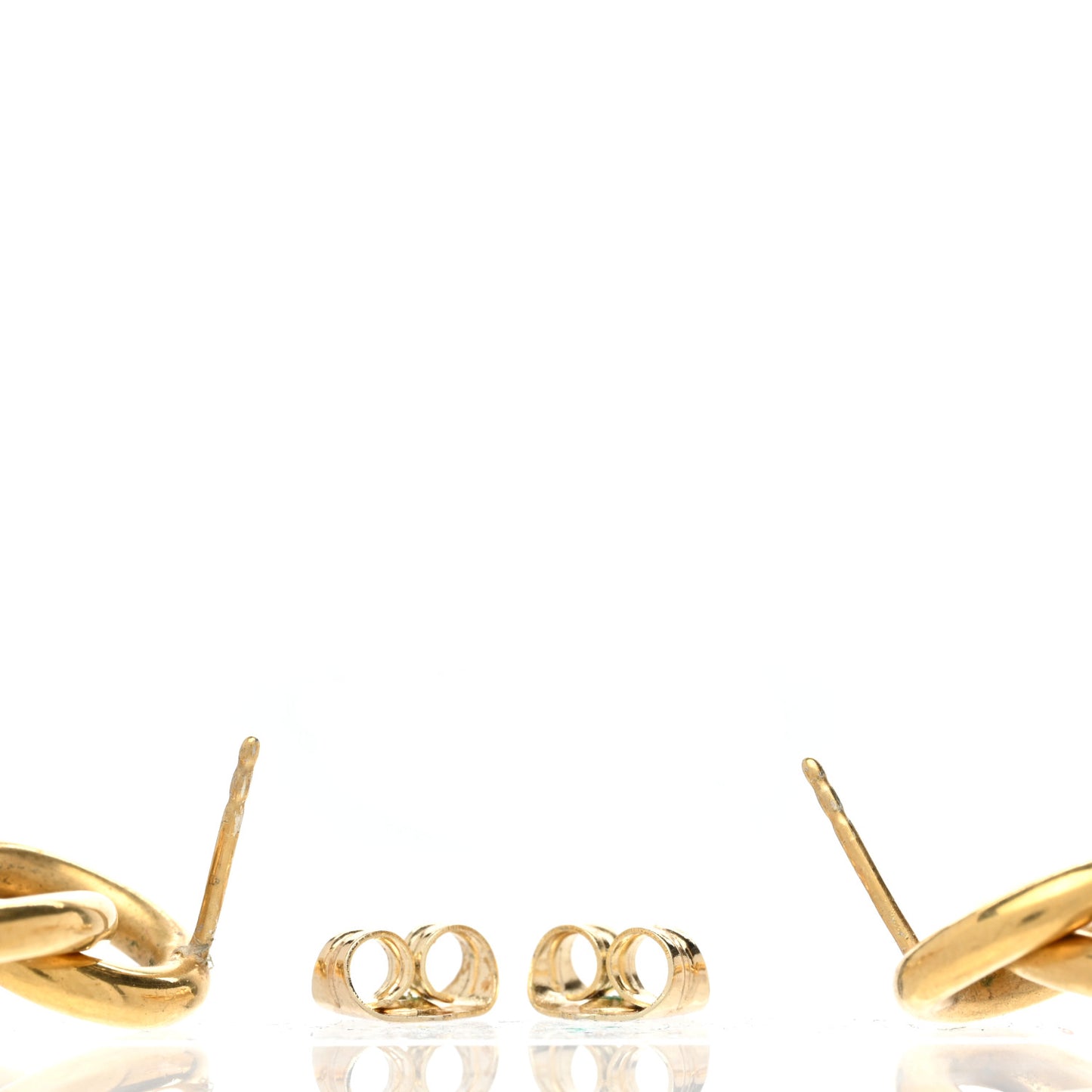 Metal CD Navy Earrings Gold