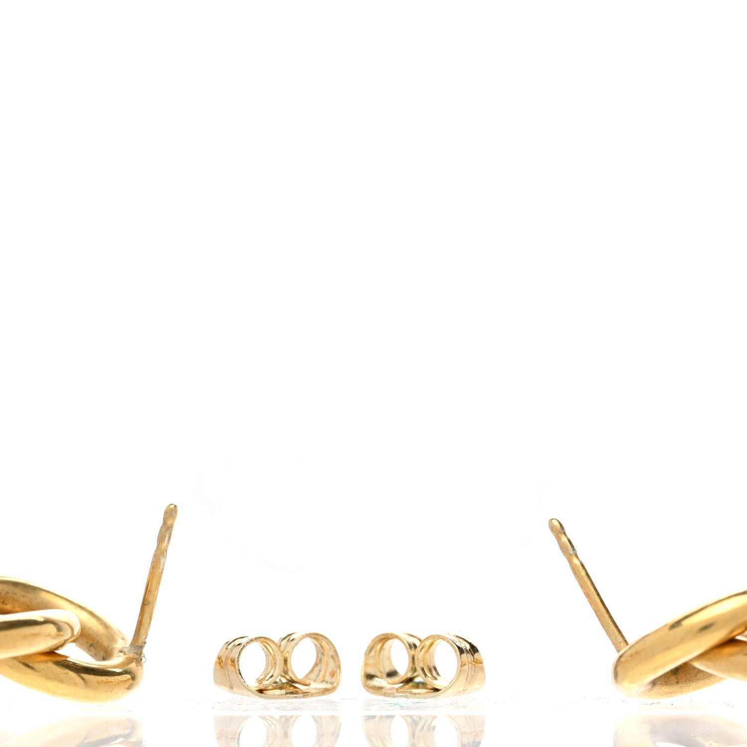 Christian Dior Metal CD Navy Earrings Gold 4 of 5