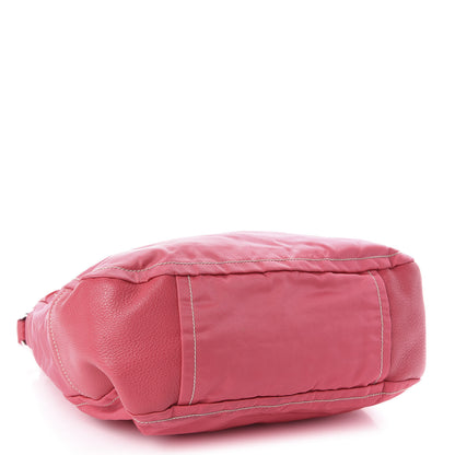 Prada Nylon Vitello Daino Hobo Fuxia 4 of 10