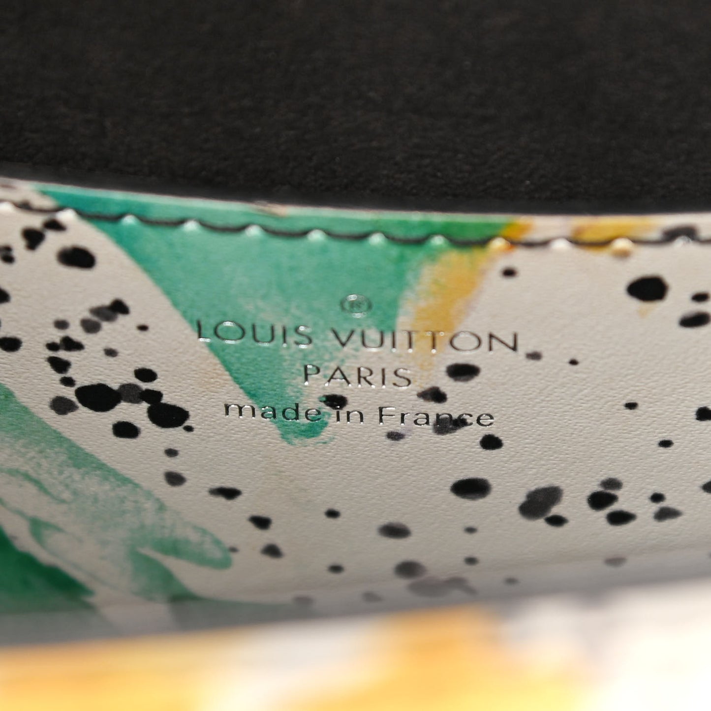Calfskin Splash Print Twist Shoulder Bag MM White