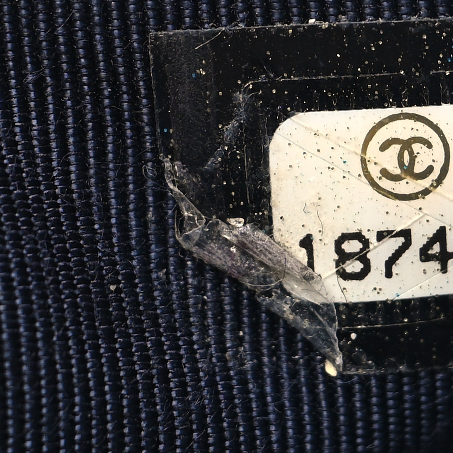 Caviar Quilted Wallet on Chain WOC Navy Blue