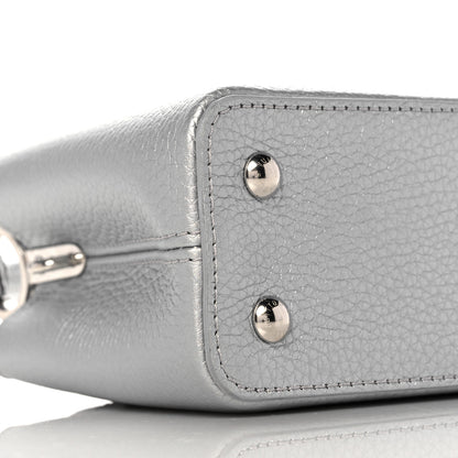 Louis Vuitton Taurillon Lizard Flower Chain Capucines Mini Silver 6 of 8