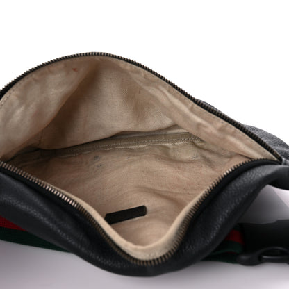 Gucci Grained Calfskin Logo Belt Bag Black 5 of 15