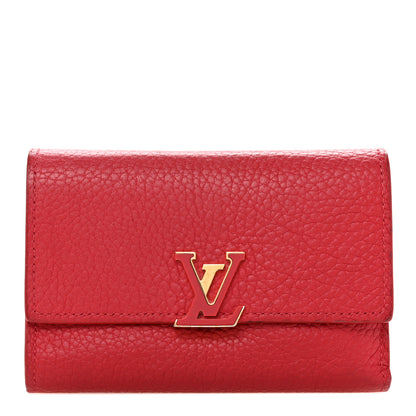 Louis Vuitton Taurillon Capucines Compact Wallet Rubis 1 of 8