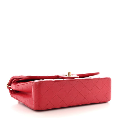 Chanel Lambskin Quilted Medium Double Flap Dark Pink 4 of 16