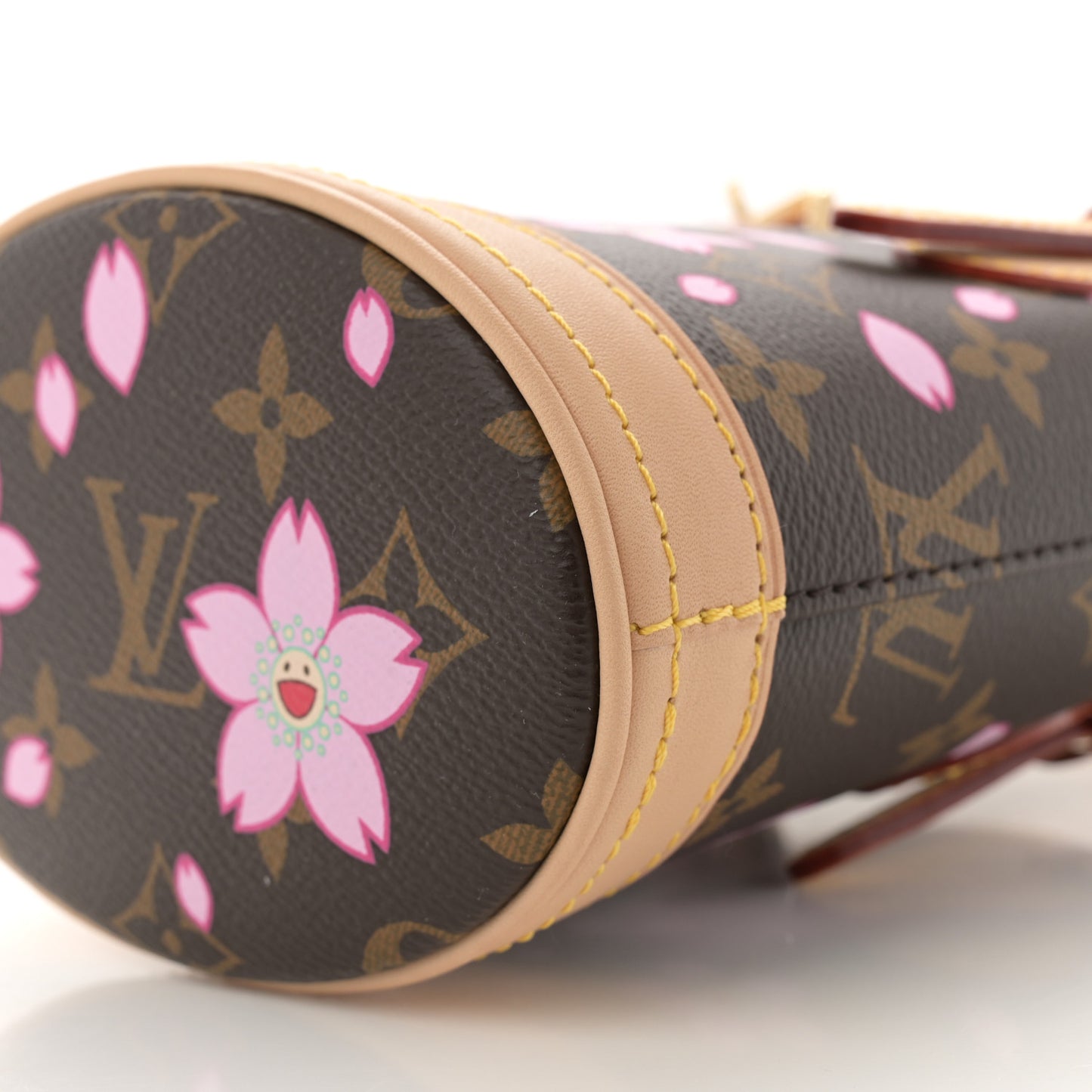 LV X TM Monogram Cherry Blossom Nano Bucket Sakura Brown