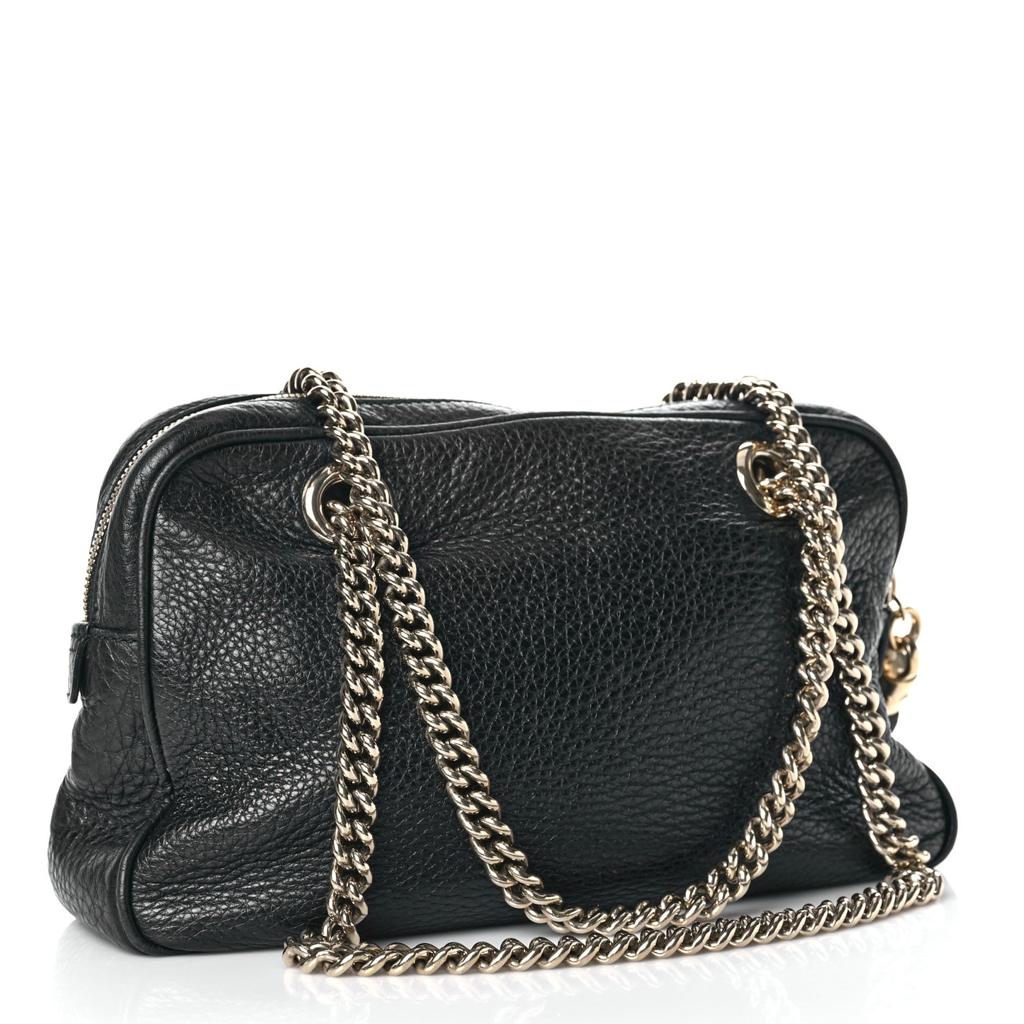 Pebbled Calfskin Small Soho Bowler Black