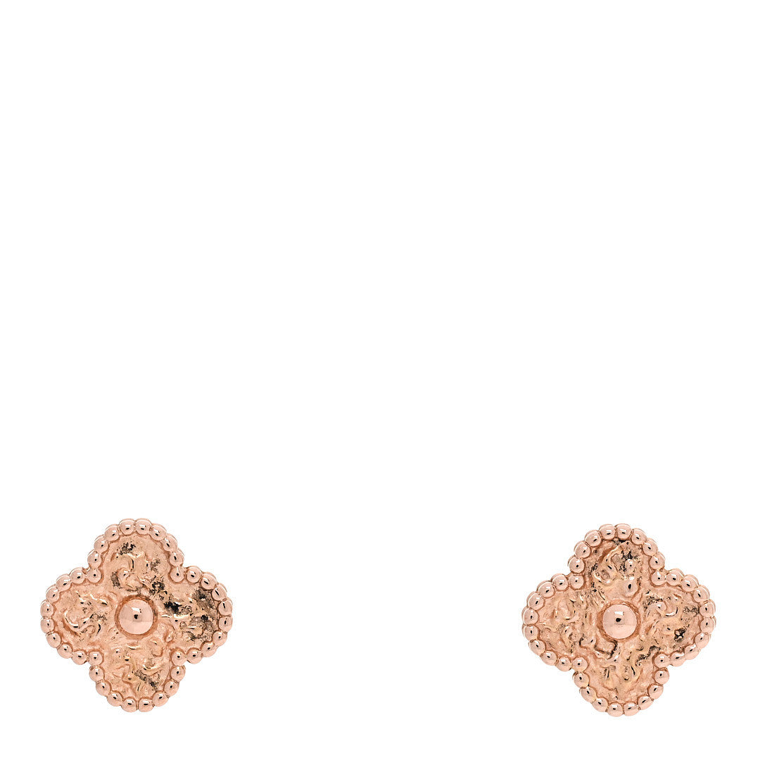 Van Cleef & Arpels 18K Rose Gold Sweet Alhambra Earrings 1 of 5