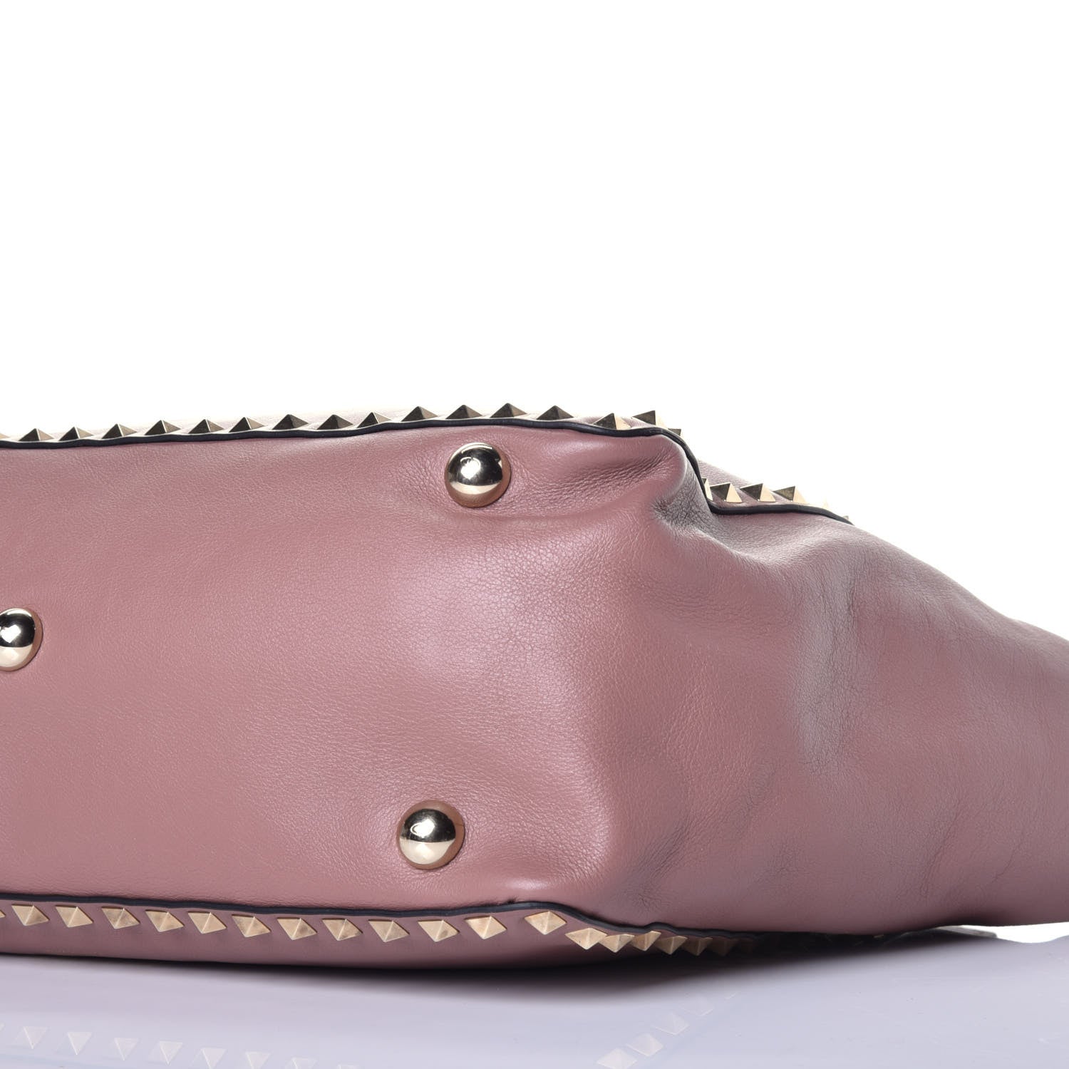 Valentino Garavani Vitello Medium Rockstud Tote Blush 9 of 9