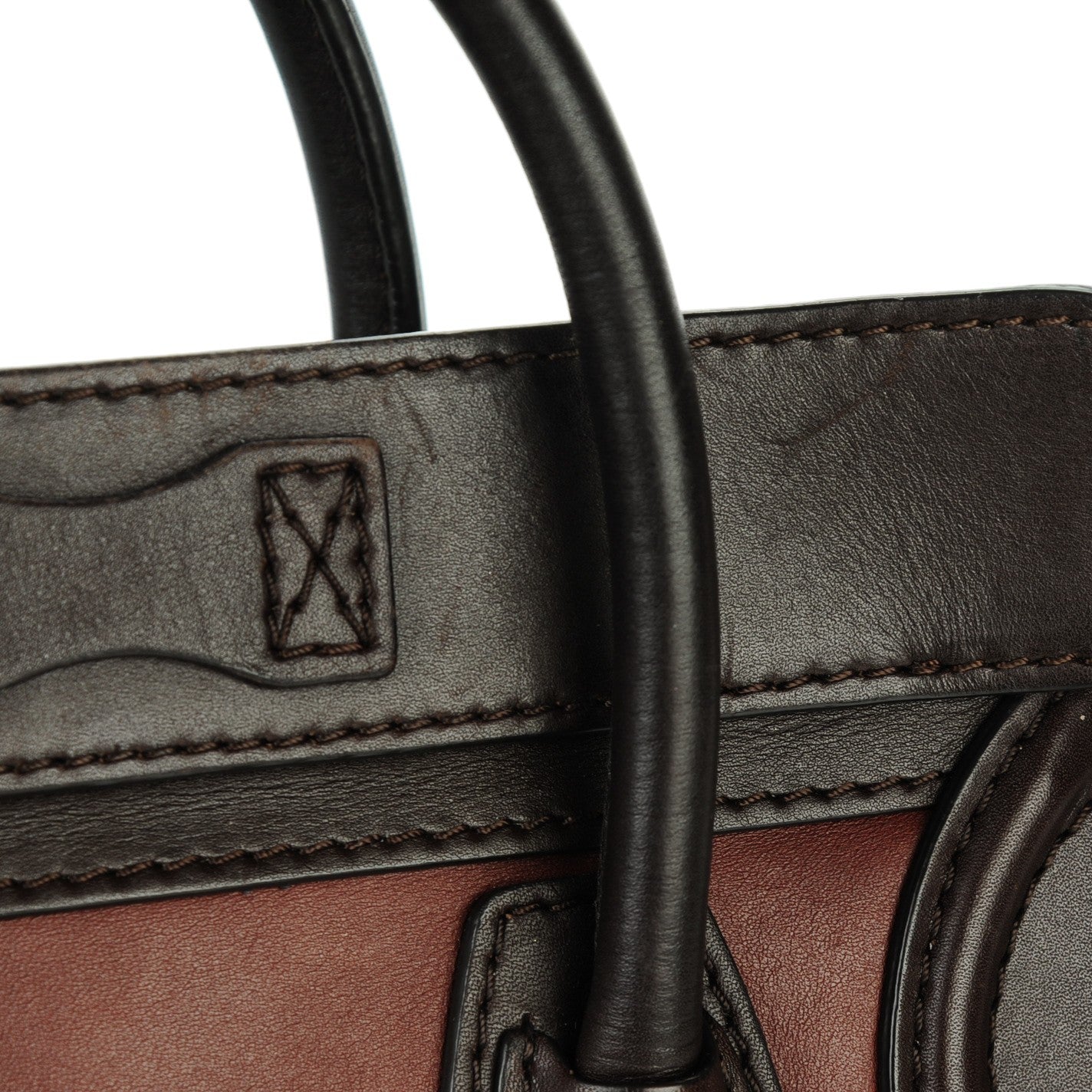 Celine Smooth Calfskin Nano Tri-Color Luggage Acajou 10 of 15