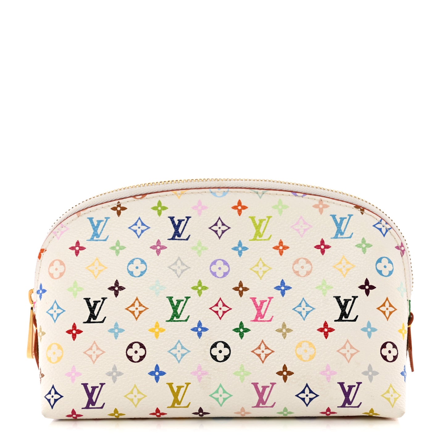 Monogram Multicolor Cosmetic Pouch White Litchi
