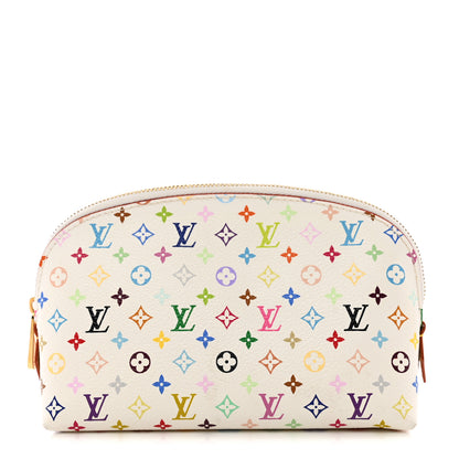 Louis Vuitton Monogram Multicolor Cosmetic Pouch White Litchi 1 of 11
