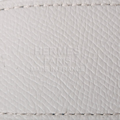 Hermes Epsom Reversible 42mm Belt Reversible 85 Blanc Bleu de Malte 3 of 5