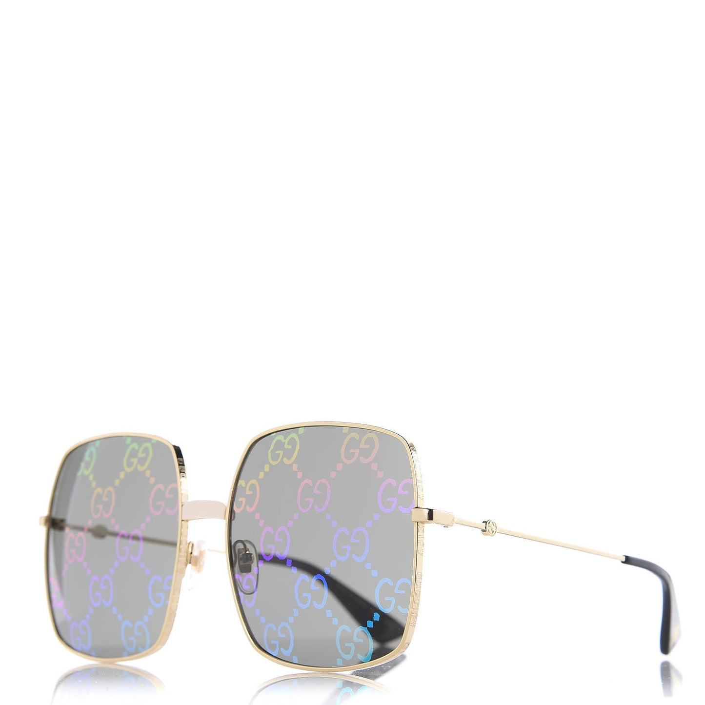 Rectangular Frame Sunglasses GG0414S Black