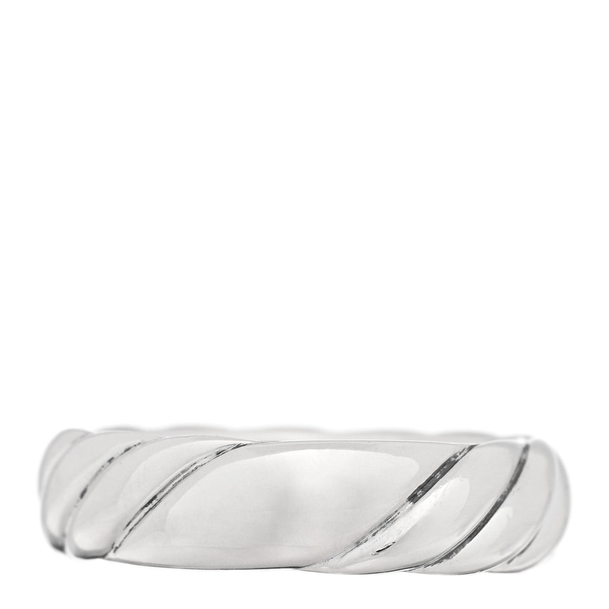David Yurman Sterling Silver 6mm Sculpted Cable Band Ring 60 9 3 of 4