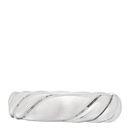 David Yurman Sterling Silver 6mm Sculpted Cable Band Ring 60 9 3 of 4