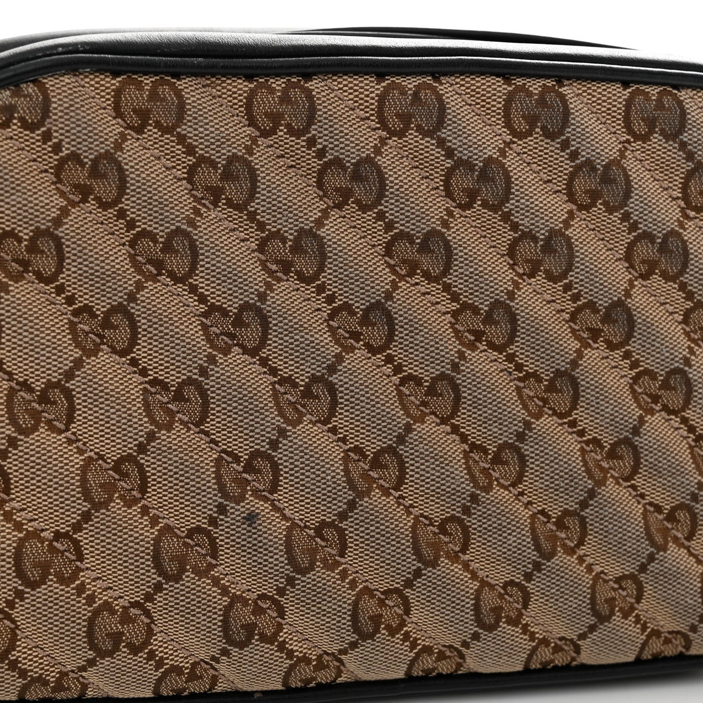 Monogram Matelasse Diagonal Small GG Marmont Chain Shoulder Bag Beige Black