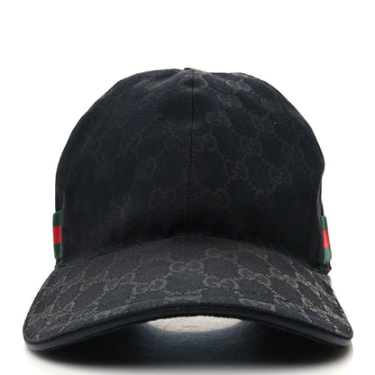 Gucci Monogram Web Baseball Hat S Black 2 of 8