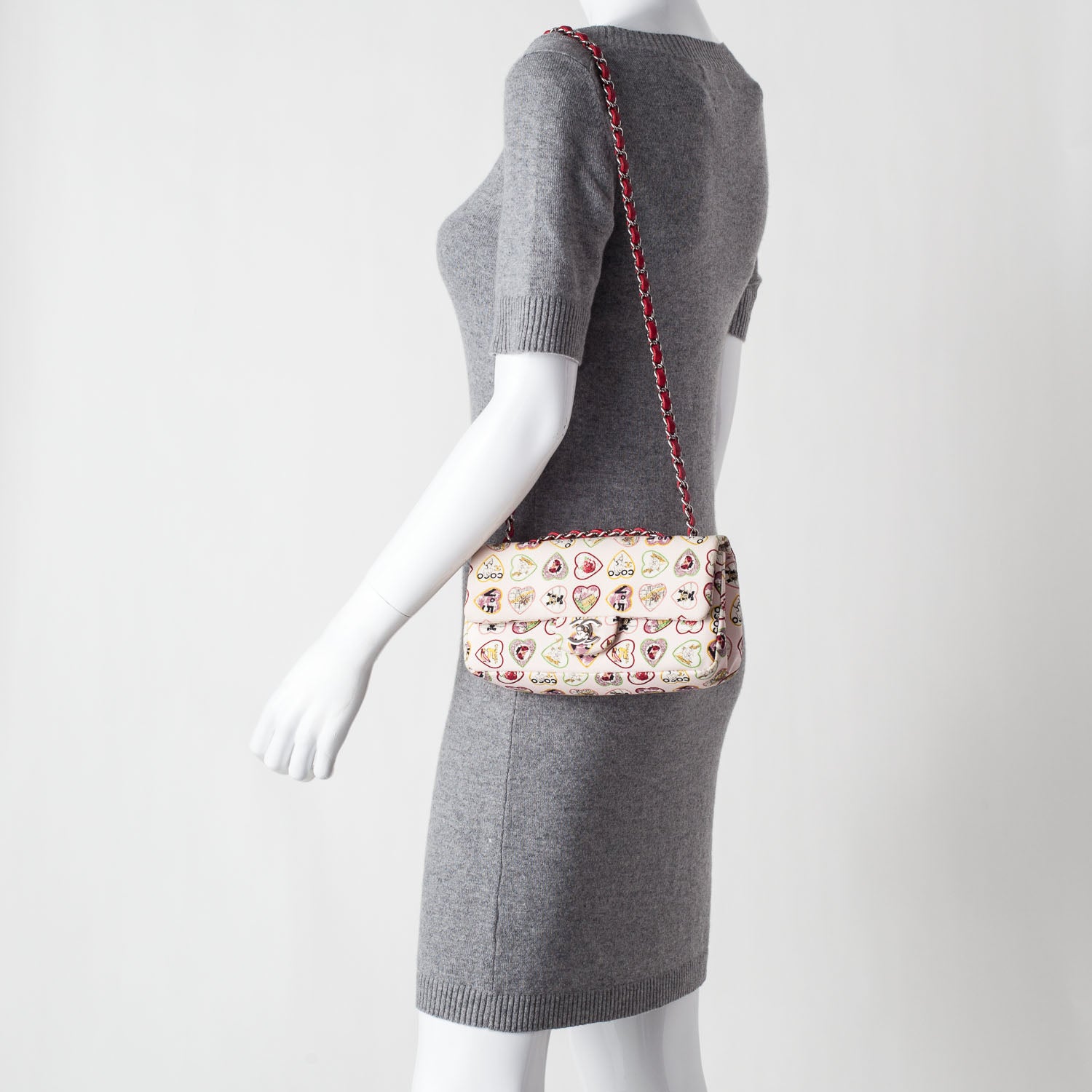 Chanel Canvas Coco Hearts Small Flap Bag 2 of 9