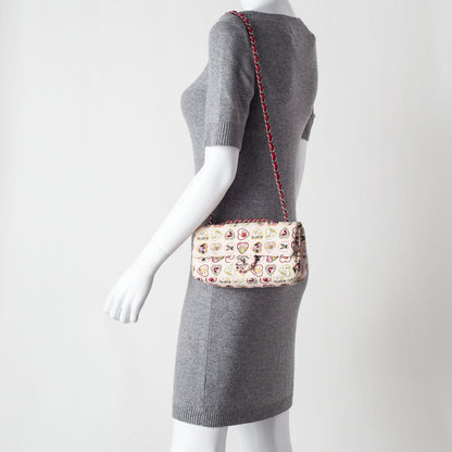 Chanel Canvas Coco Hearts Small Flap Bag 2 of 9