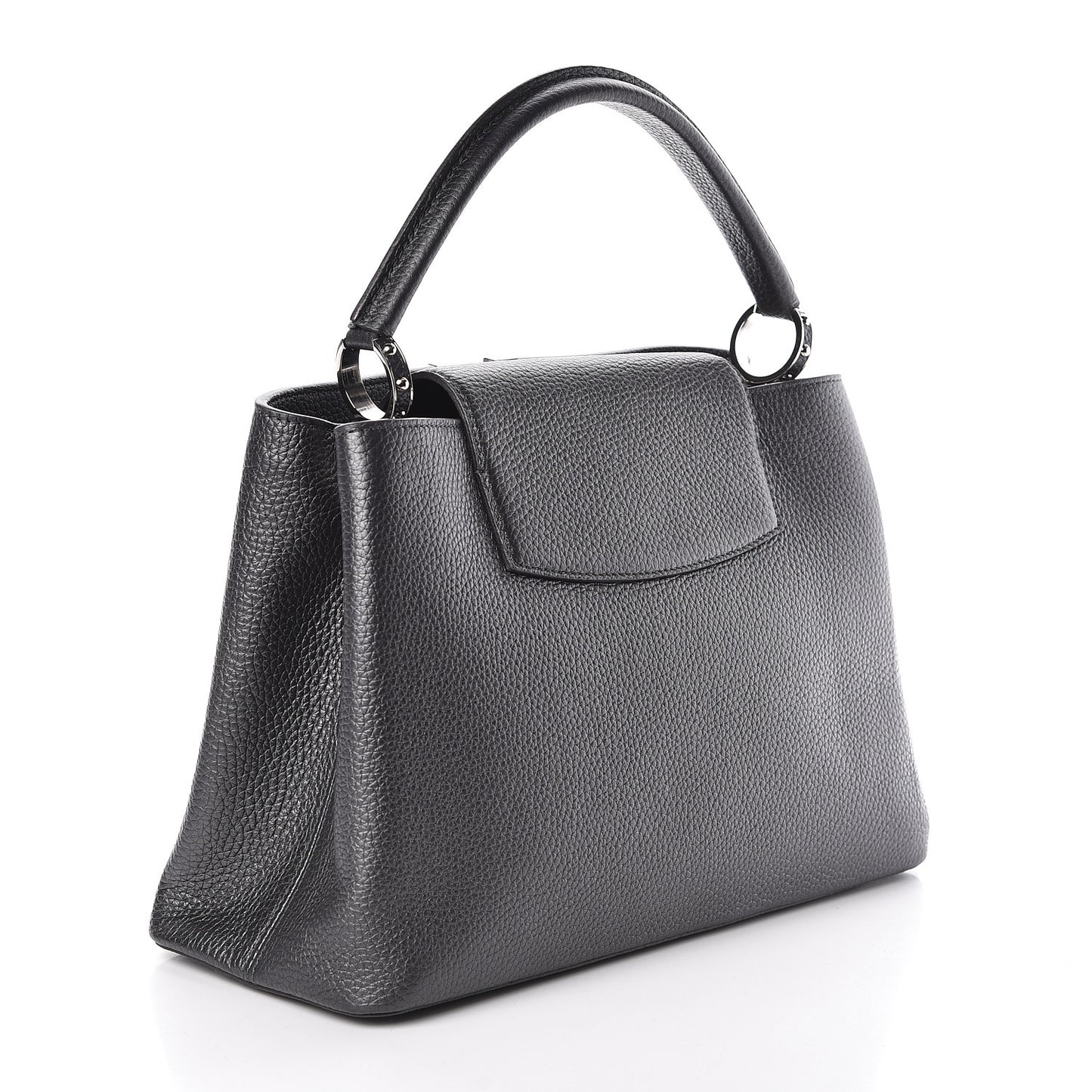 Metallic Taurillon Capucines MM Anthracite