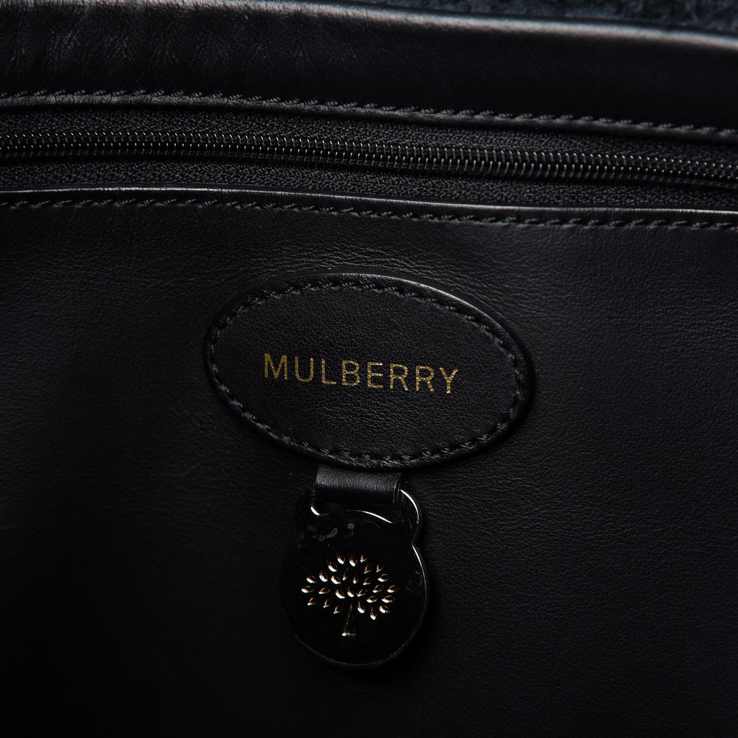 Mulberry Nappa Perforated Blossom Tote Black 8 of 10