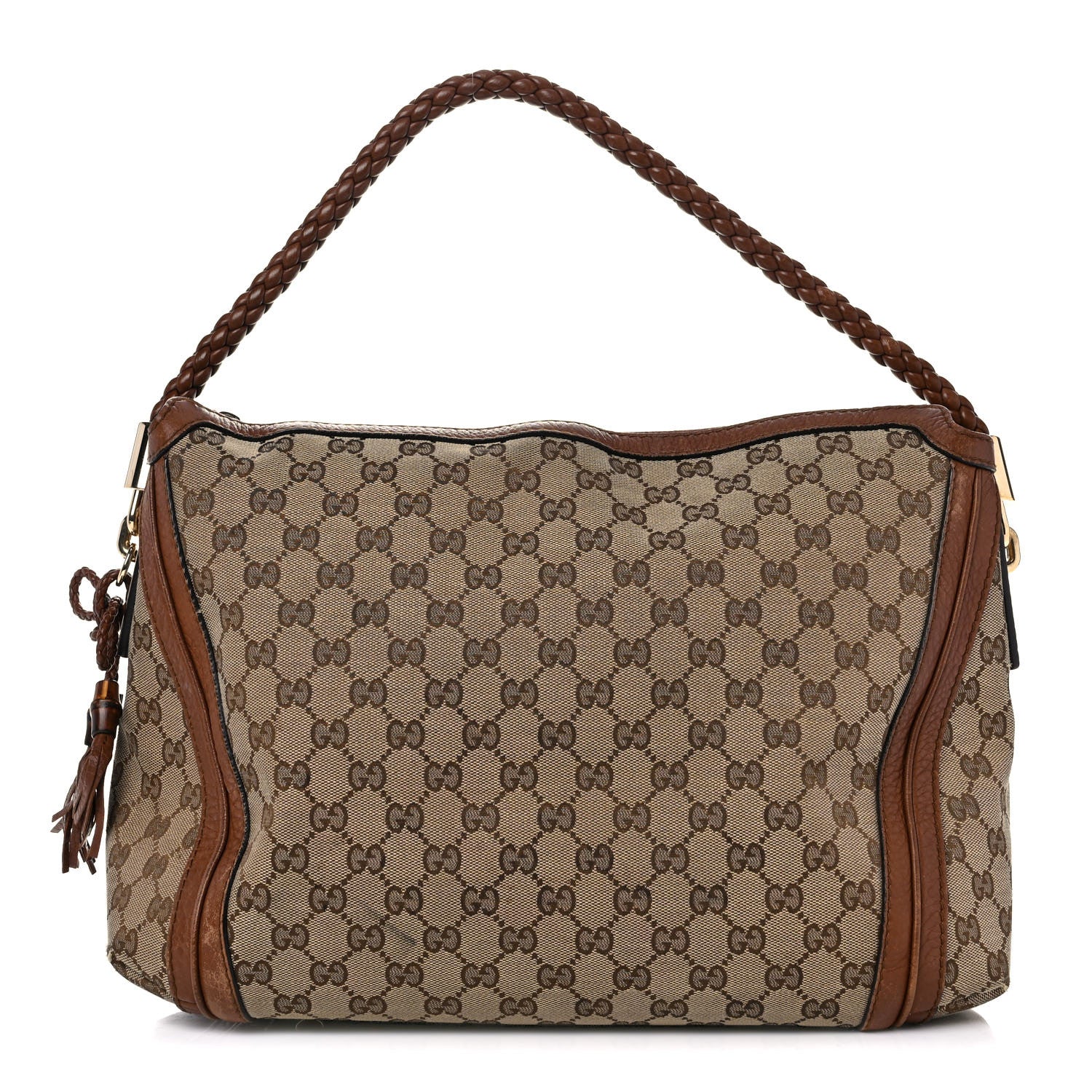 Gucci Monogram Cellarius Calfskin Medium Bella Hobo Beige Ebony Cuir 1 of 36