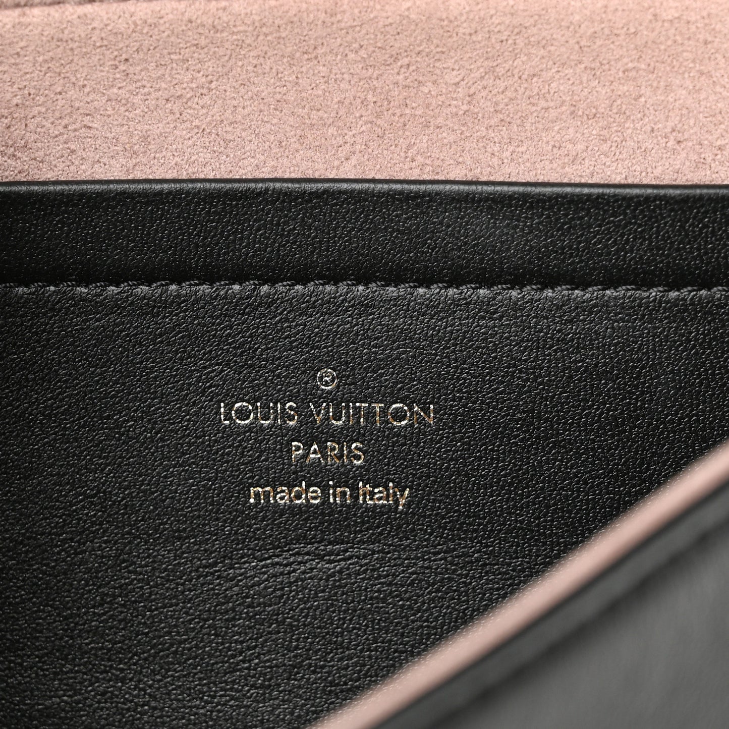 Lambskin Embossed Monogram Pochette Coussin Black