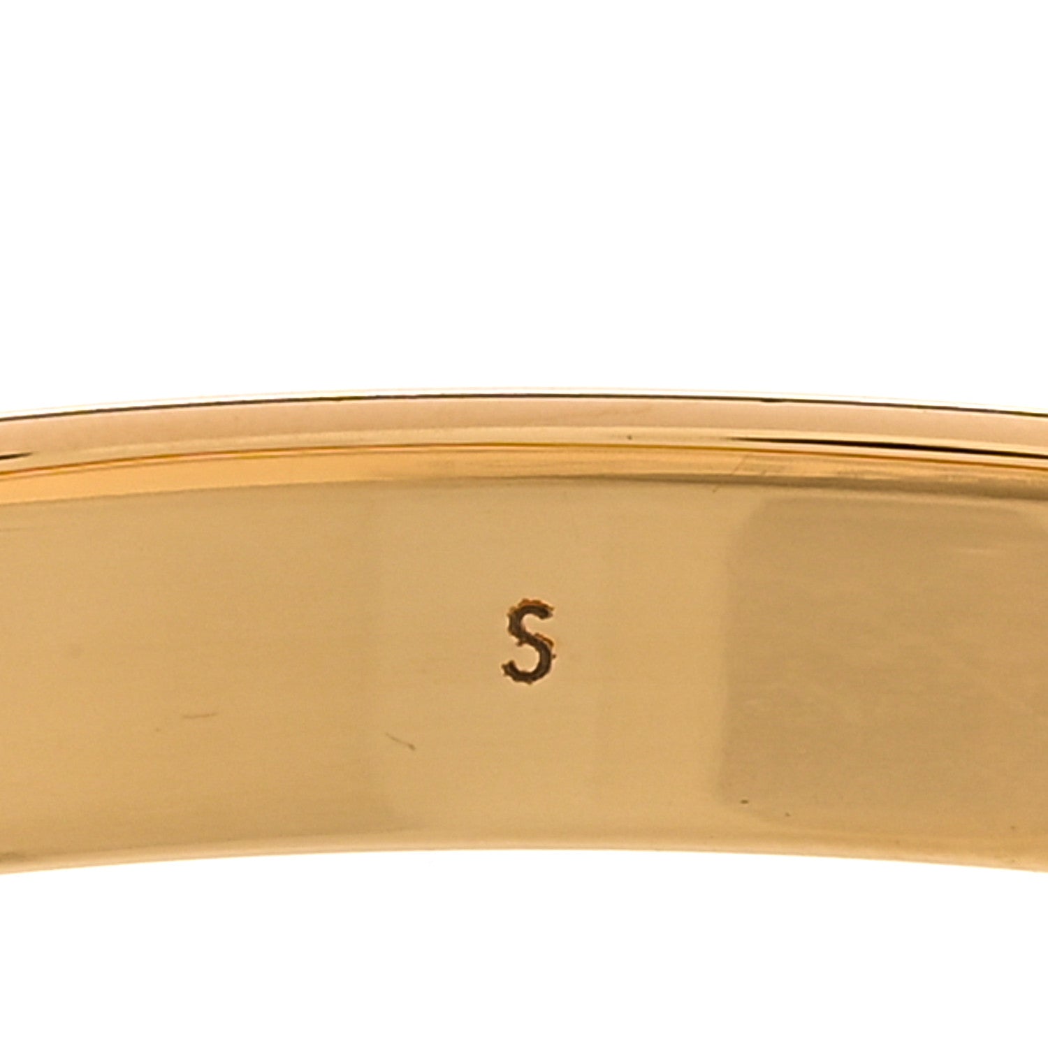 Louis Vuitton Brass Crystal Monogram Nanogram Strass Cuff S Gold 4 of 5