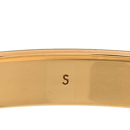 Louis Vuitton Brass Crystal Monogram Nanogram Strass Cuff S Gold 4 of 5