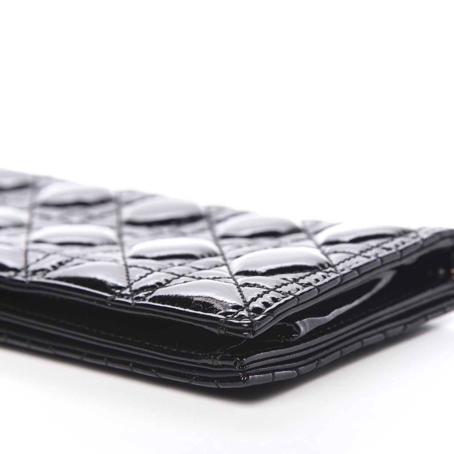 Patent Cannage Lady Dior Convertible Clutch Black
