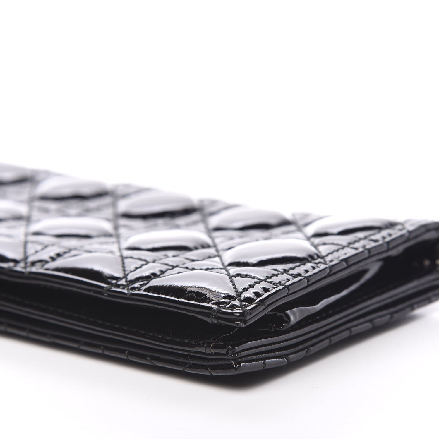 Christian Dior Patent Cannage Lady Dior Convertible Clutch Black 6 of 9