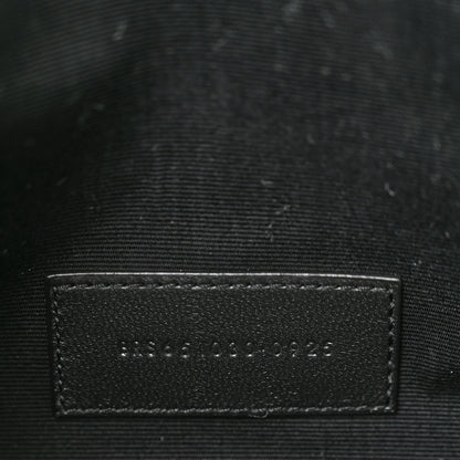 Saint Laurent Grain De Poudre Textured Mixed Matelasse Triquilt Monogram Clutch Black 7 of 8