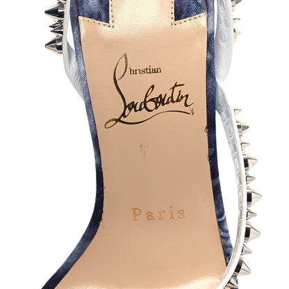 Christian Louboutin Nappa Spike Mafaldina 100 Sandals 37 Version Multi Denim 7 of 8