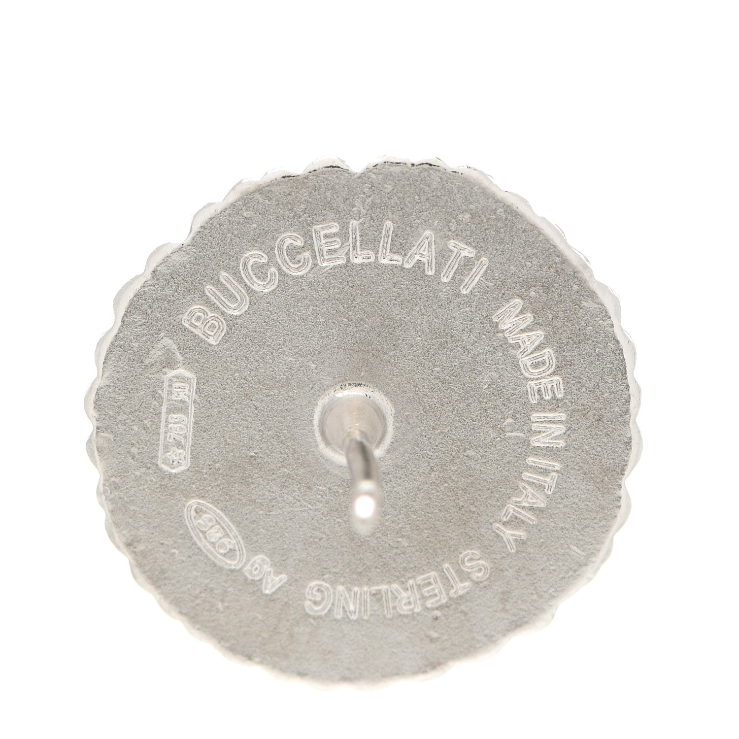 Buccellati Sterling Silver Gold Vermeil Diamond Small Blossoms Daisy Button Earrings 4 of 5