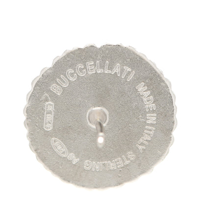 Buccellati Sterling Silver Gold Vermeil Diamond Small Blossoms Daisy Button Earrings 4 of 5