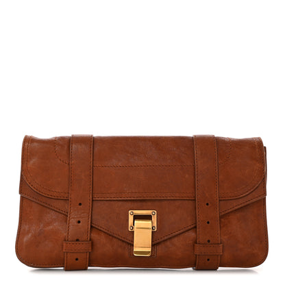 Proenza Schouler Lambskin PS1 Pochette Clutch Saddle 1 of 11