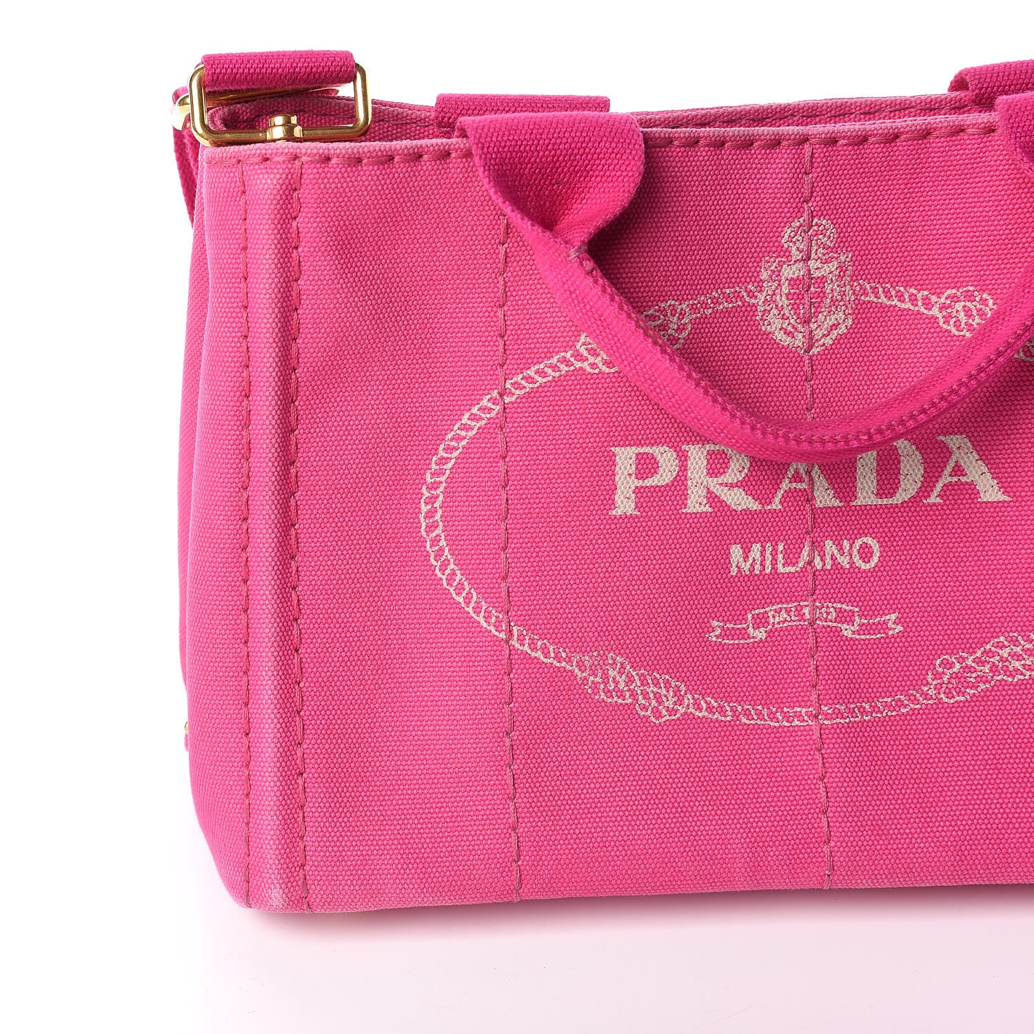 Prada Canapa Small Logo Tote Fuxia 16 of 17