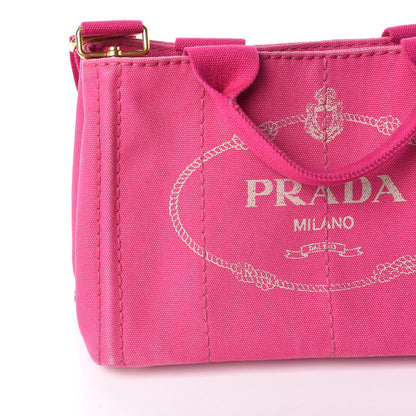 Prada Canapa Small Logo Tote Fuxia 16 of 17