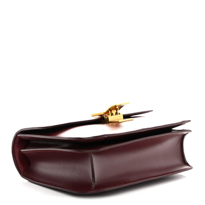 Celine Box Calfskin Teen Classic Box Flap Bag Burgundy 4 of 13