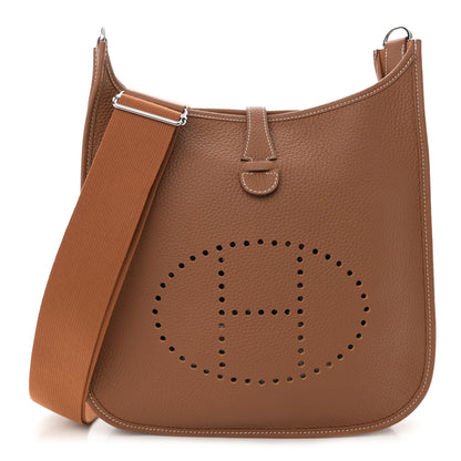 Hermes Taurillon Clemence Evelyne III PM Gold 1 of 11